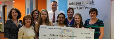 Honors Student Council Check Presentation Banner
