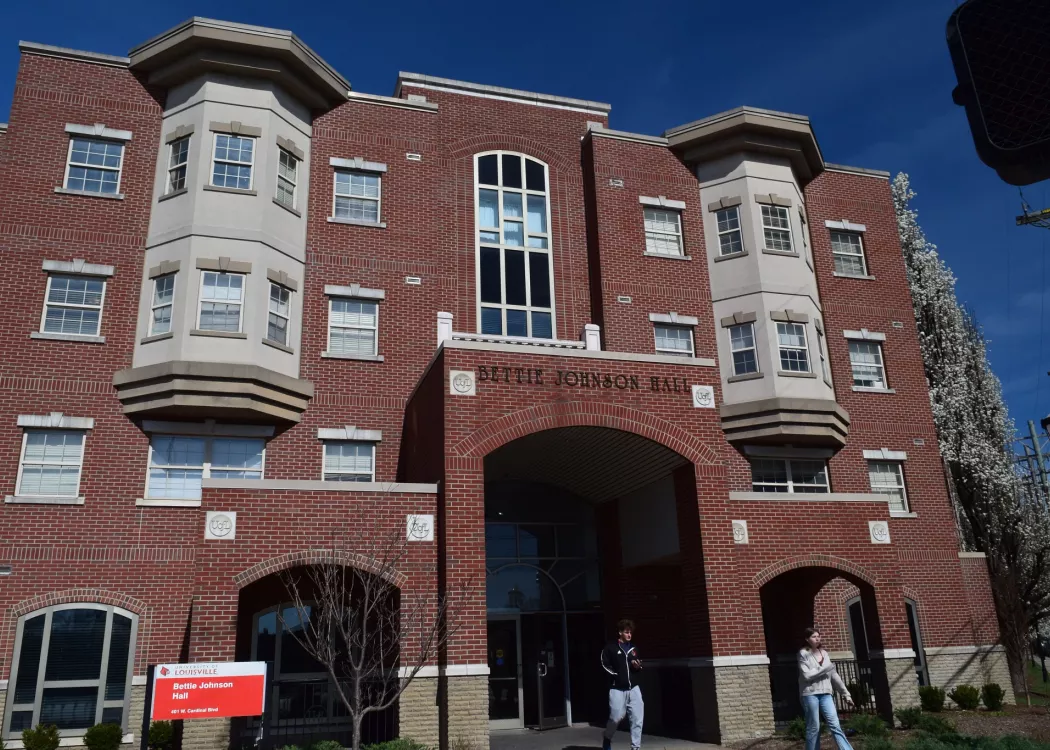 Front entrance of Bettie Johnson Hall