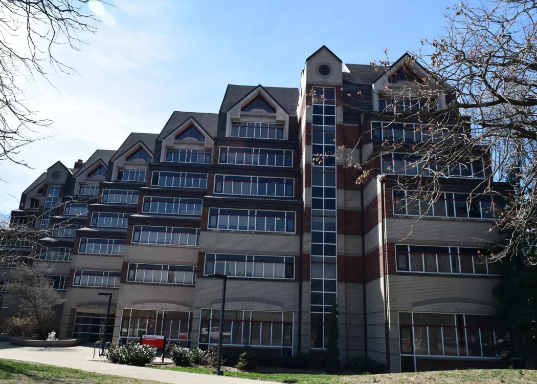 Front entrance of louisville hall dorm