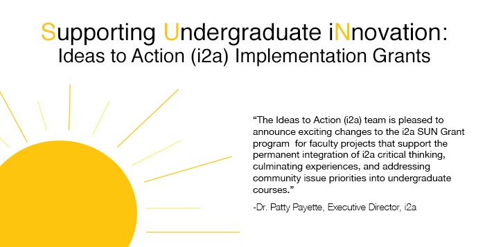 Supporting Undergraduate Innovation: Ideas to Action (i2a) Implementation Grants