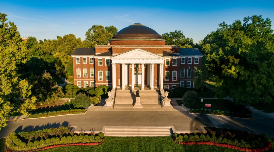 Aerial view of Grawemeyer Hall