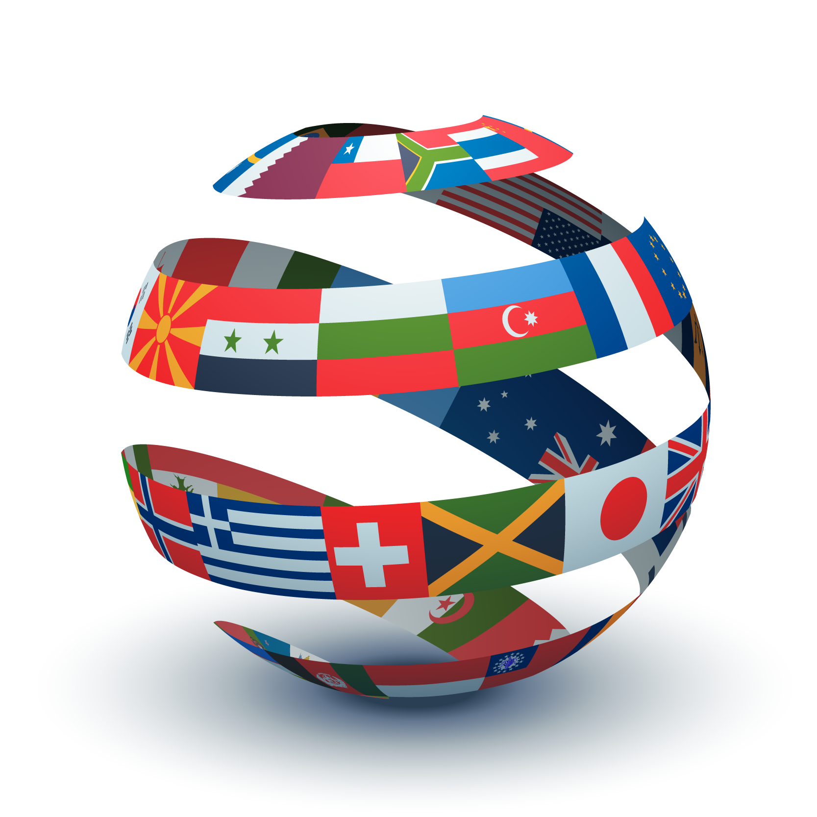 Globe with Flags