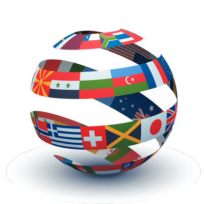 Globe with Flags