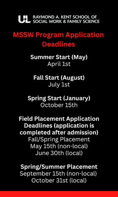 MSSW Deadlines