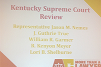 Annual Kentucky Supreme Court Review at the KBA Convention
