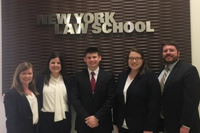 2019 Wagner Moot Court team and coaches