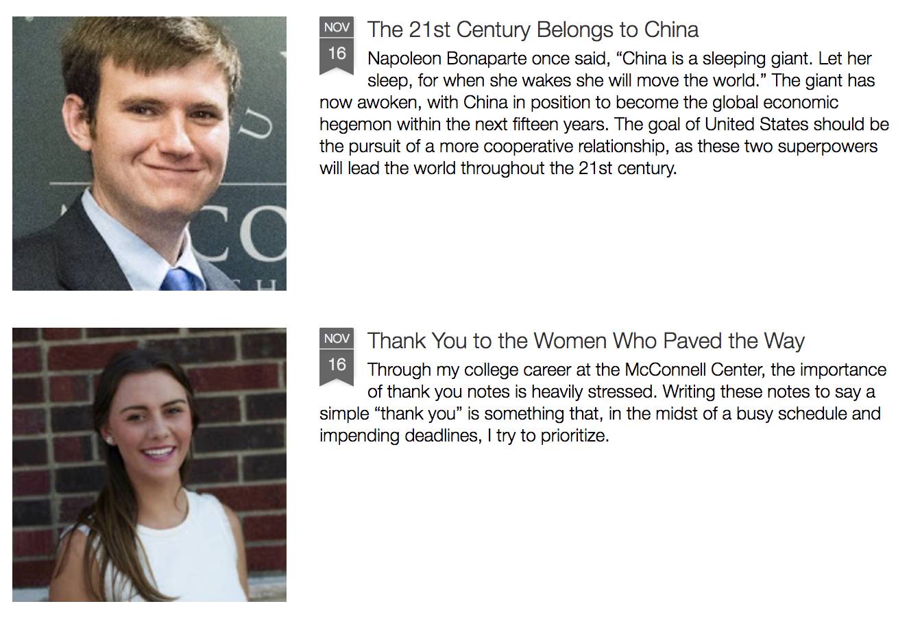 McConnell Center blog