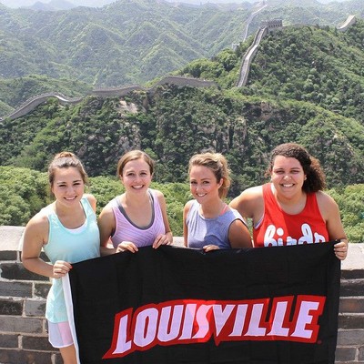 Scholars on Great Wall of China