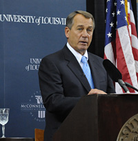 Politicians must seek 'common ground,' Boehner says