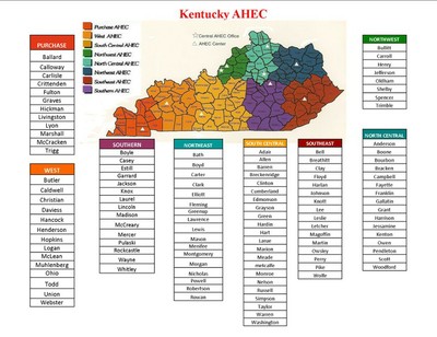 AHEC Counties and Map