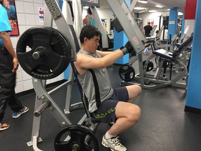 Jun Cai Working Out