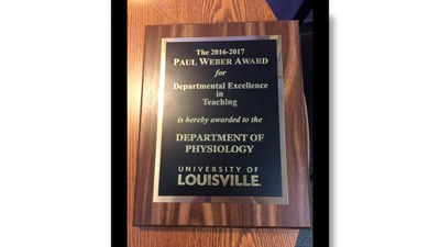 Paul Weber Award Excellence in Teaching