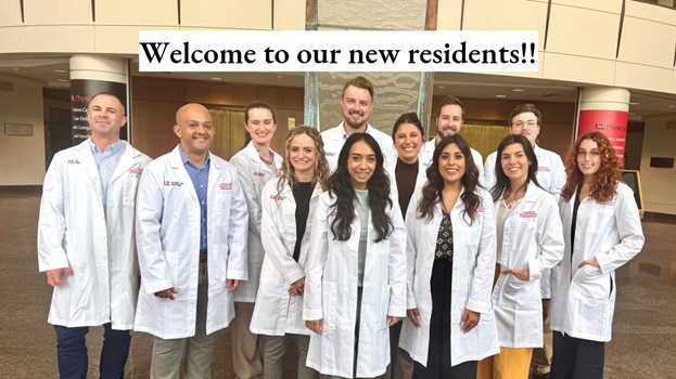 Group of 12 residents shown, who are PGY-1 residents.