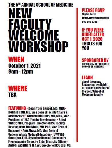 5th SOM New Faculty Welcome Workshop