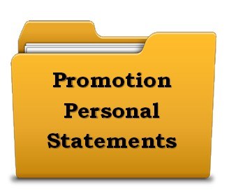 Promotions Personal Statements Folder