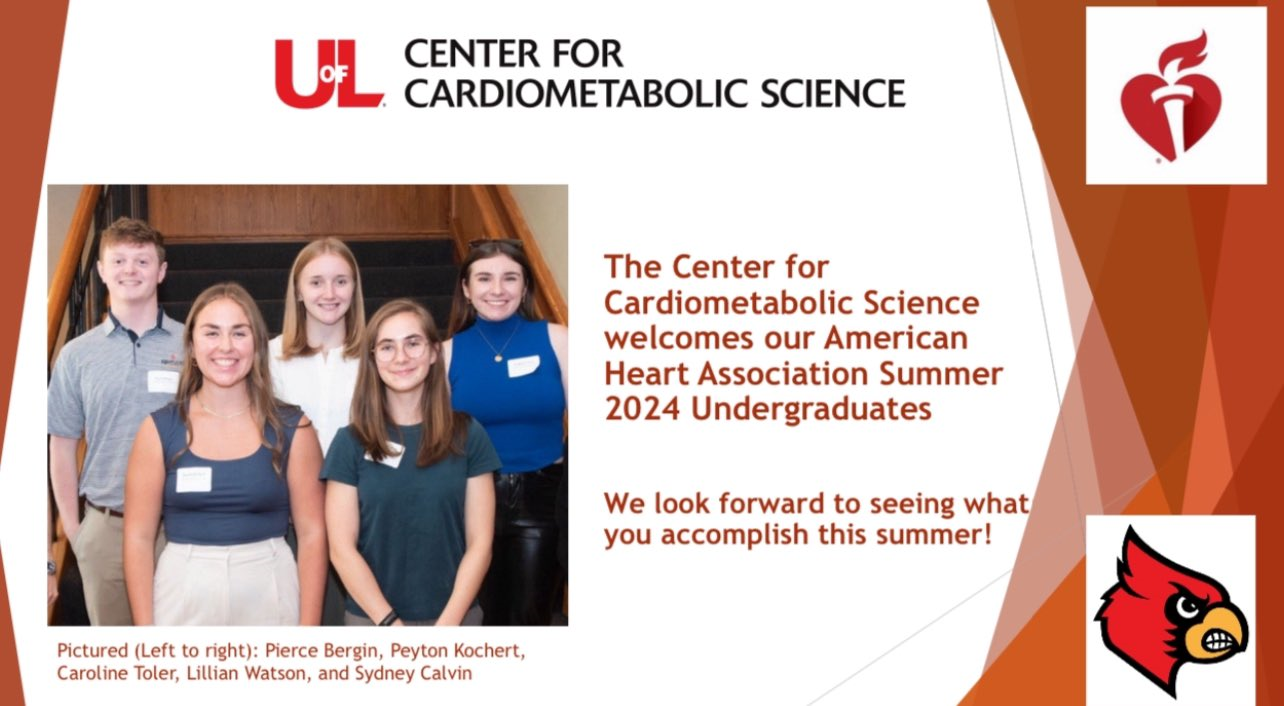 Center for Cardiometabolic Science hosts five undergraduate summer interns