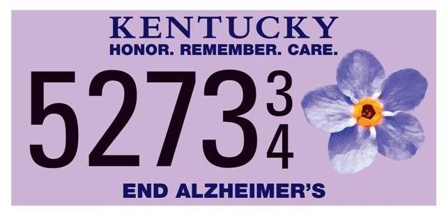 Kentucky offers specialty license plate supporting Alzheimer’s Association