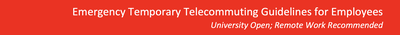 Emergency Telecommuting Guildlines