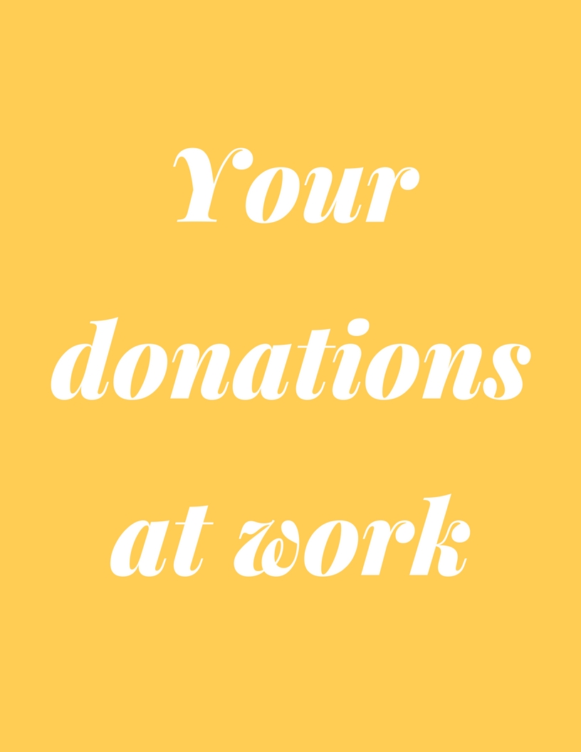 Your Donations At Work