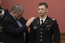 Graduating nursing student commissions as Army second lieutenant