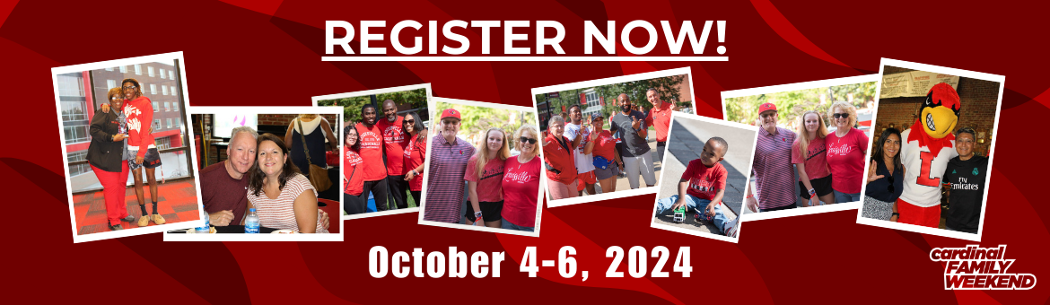 Register now. October 4 - 6, 2024 Cardinal Family Weekend.