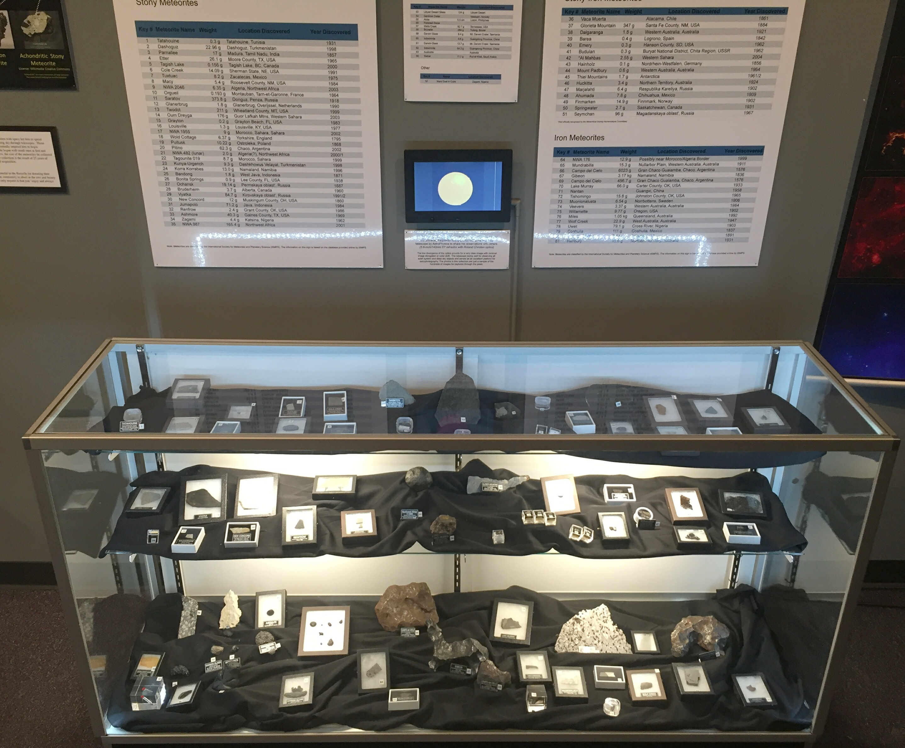 Temporary Meteorite Display