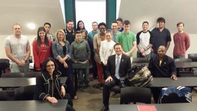 Dr. Farrier's class with Congressman Thomas Massie.