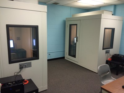 Lab area with private testing rooms