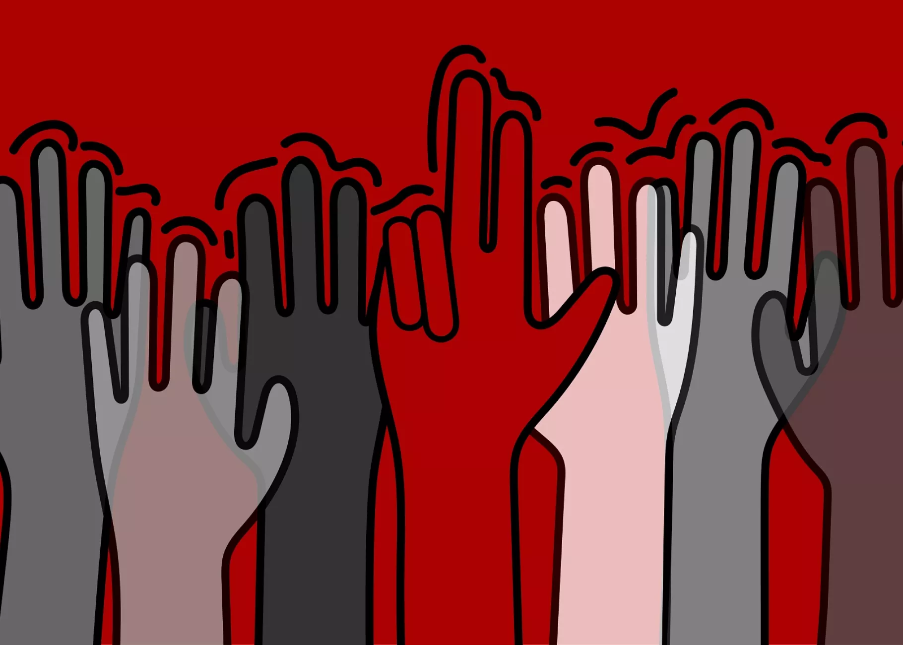 Illustration of hands showing the L-sign