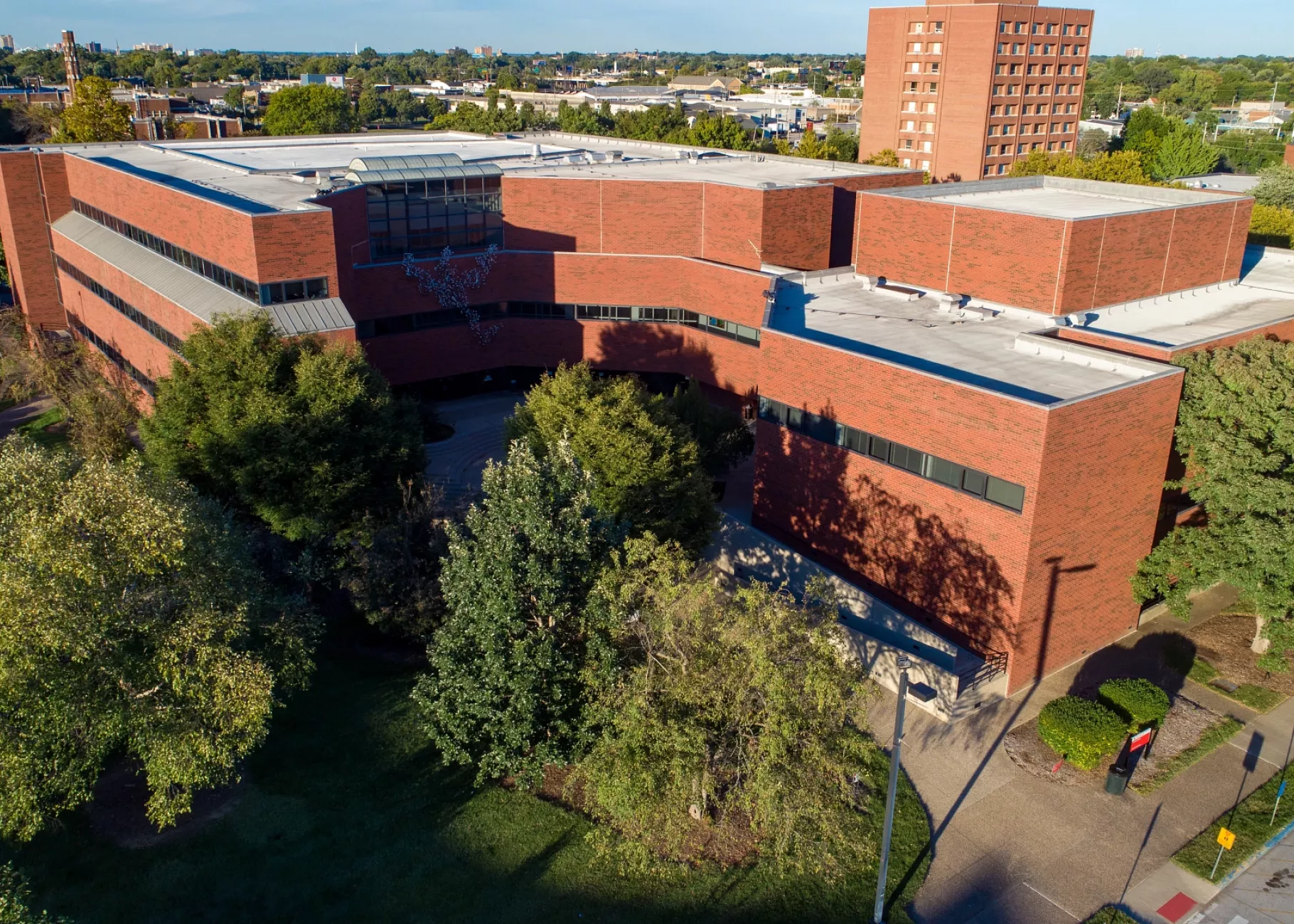 Aerial view of the School of Music