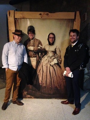 Grads enjoying an Indianapolis civil war museum while attending the NCSA annual meeting in April, 2017.