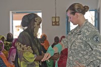  Alumna US Army MAJ Renee Howell Working with Local Populations in Djibouti