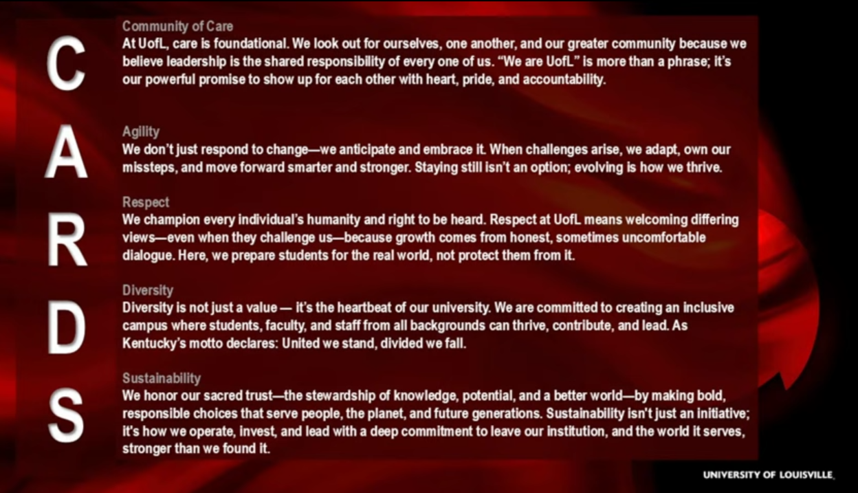 2025 Draft UofL Values Statement