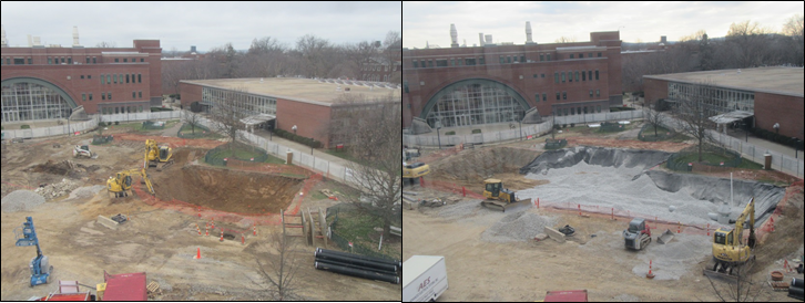 BACB Infiltration Basin under construction early March 2018