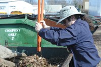 Brian Barnes managing UofL Food Waste Composting Program.