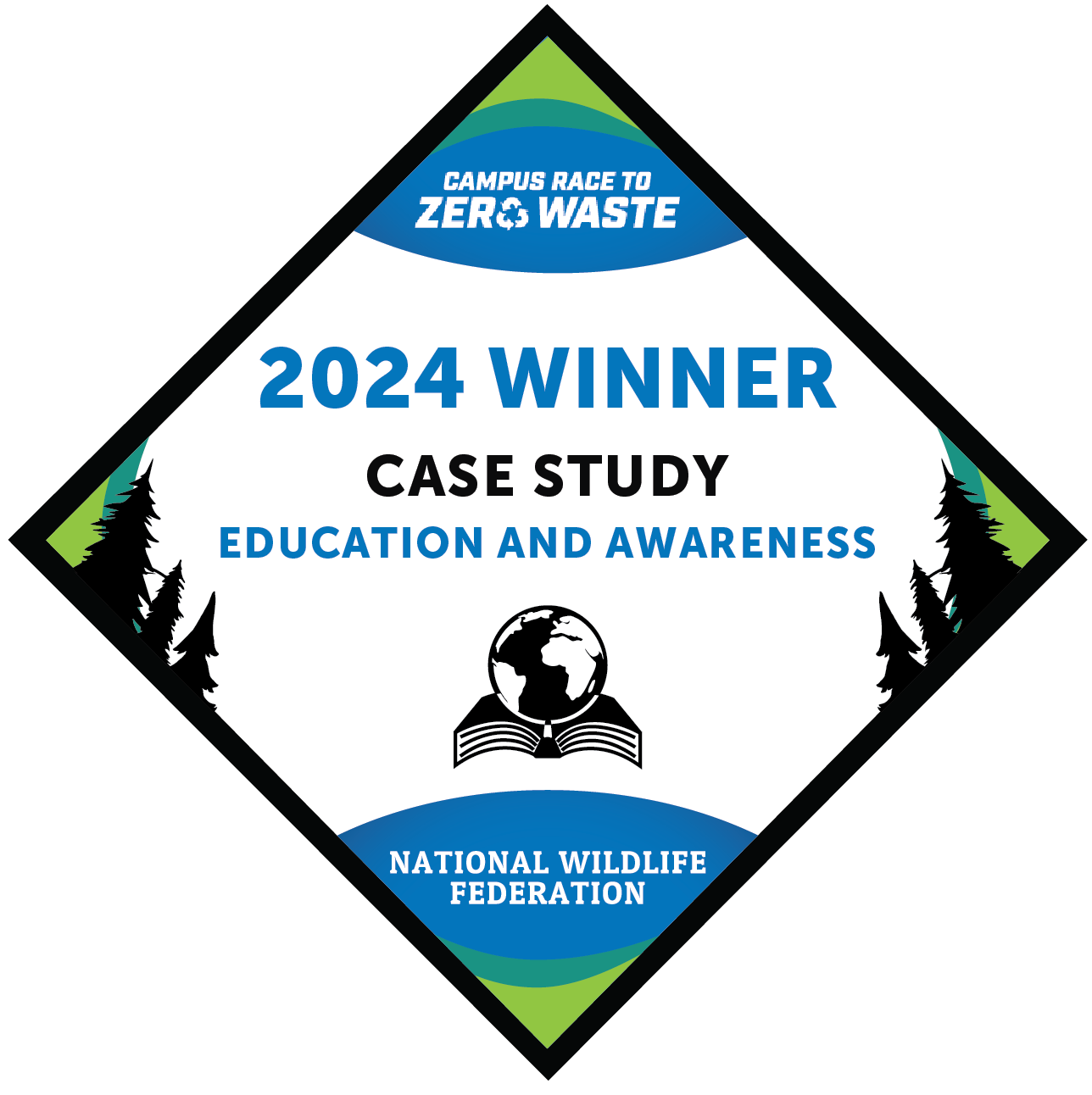 Campus Race to Zero Waste 2024 Badge - Winner Education+Awareness Case Study