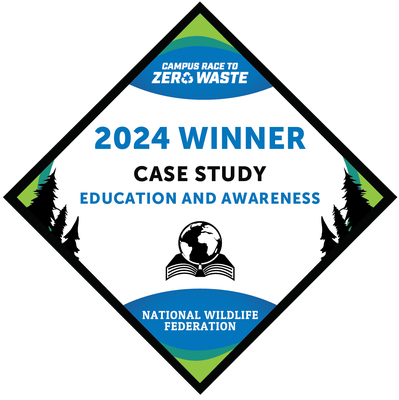 Campus Race to Zero Waste 2024 Badge - Winner Education+Awareness Case Study