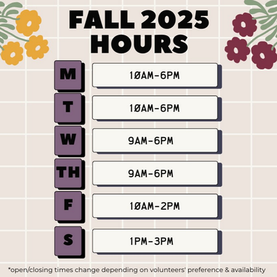 Free Store Hours - Fall 2025