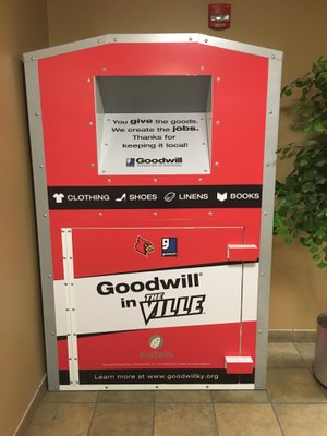 Goodwill Collection Bins in UofL Housing