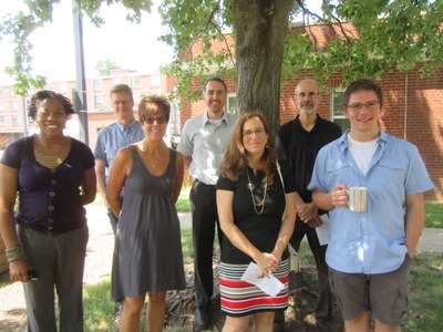 Green Threads 2017 cohort (LtoR): Sheron Mark, Per Fredriksson, Carol Stellino-Smith, Daniel DeCaro (facilitator), Eileen Estes, David Dubofsky, Nick Paliewicz