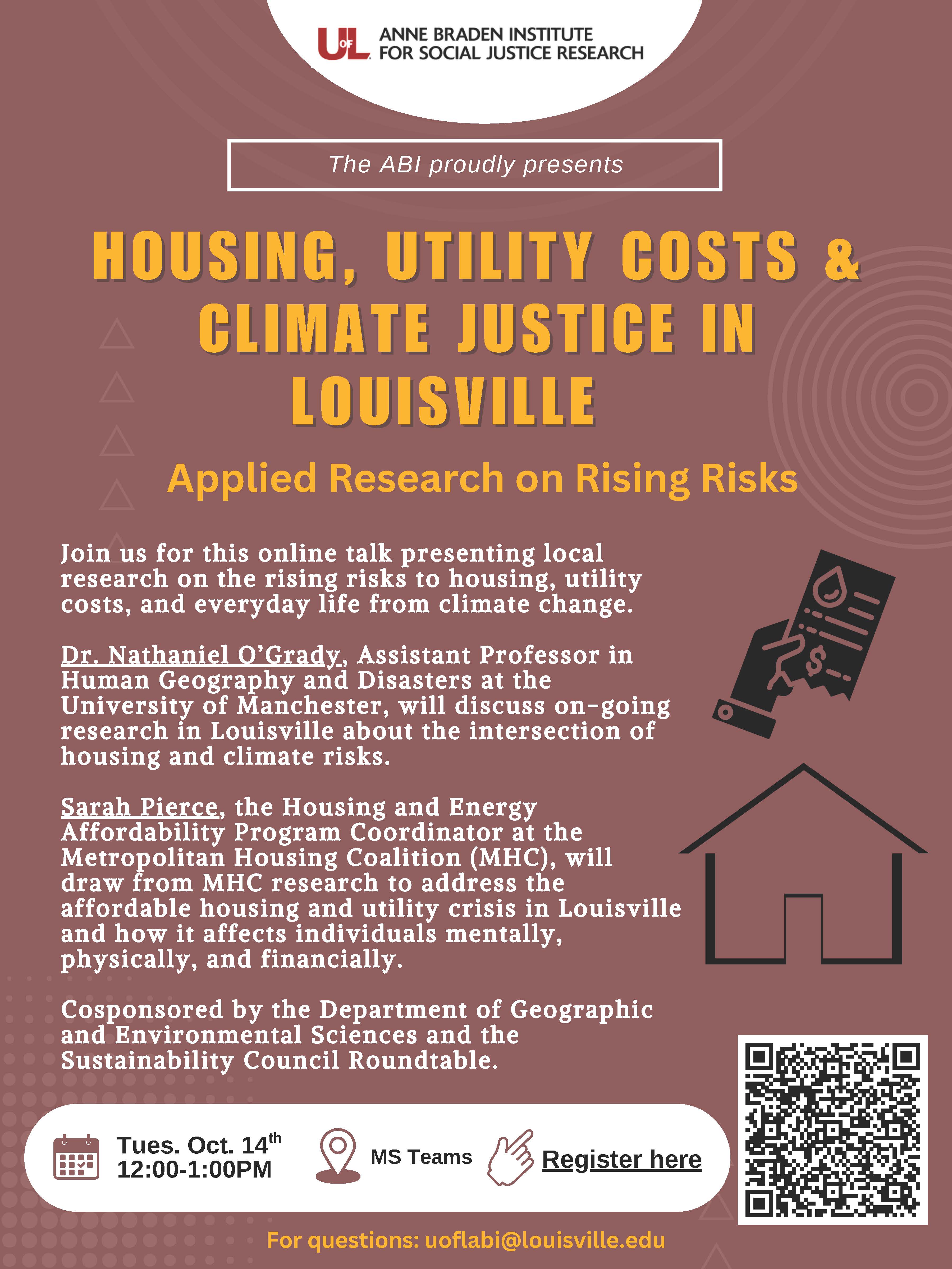 Housing Utility Costs and Climate Justice poster
