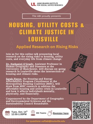 Housing Utility Costs and Climate Justice poster Housing Utility Costs and Climate Justice poster