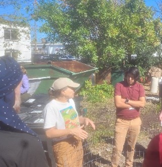 Jean Bonhotal at UofL Composting site