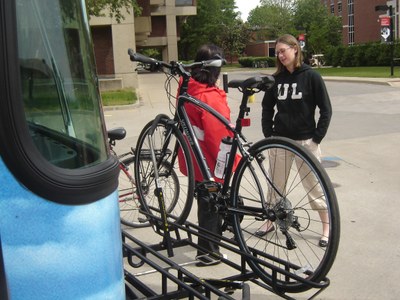 Bikes can be taken on any TARC bus (always free with UofL ID)