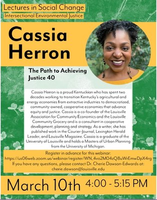Lecture in Social Change - Cassia Herron