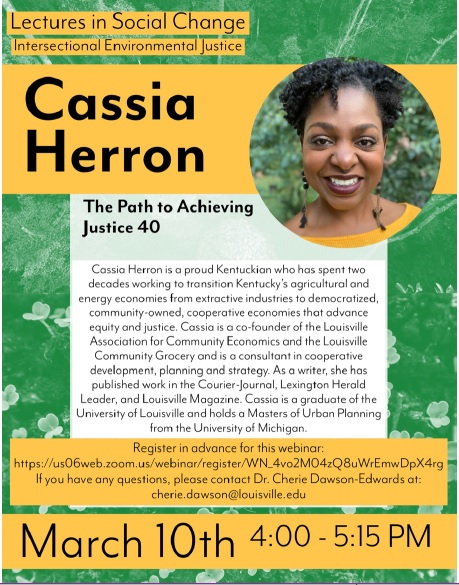 Lecture in Social Change - Cassia Herron