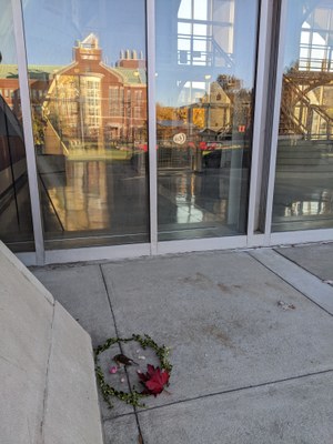 Bird Strike Memorial at Lutz Hall 2022