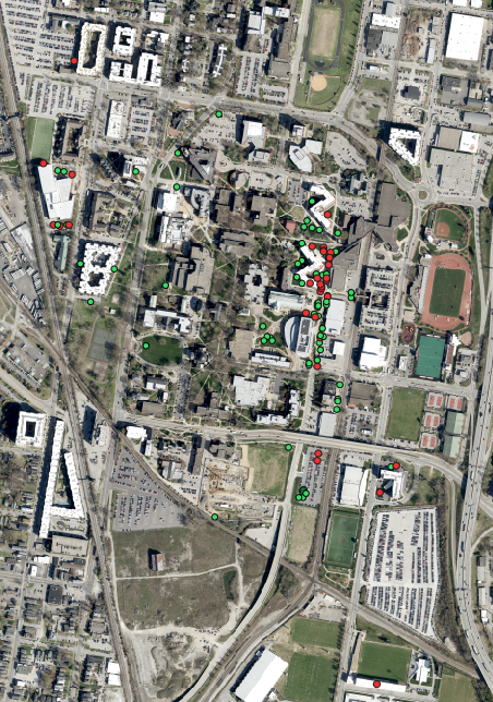 Map of Belknap Stormwater Projects