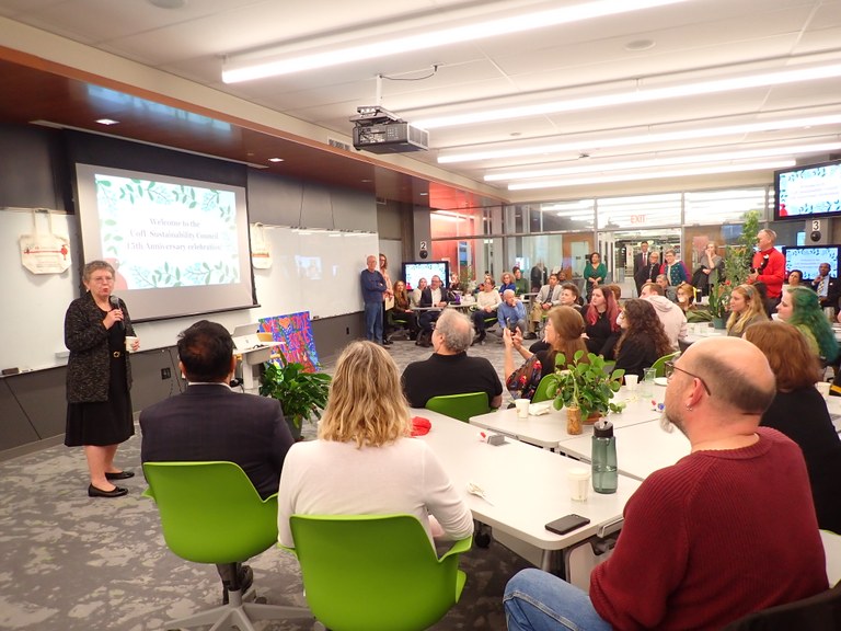 15th Anniversary Celebration March 2023 - President Kim Schatzel addresses the audience.