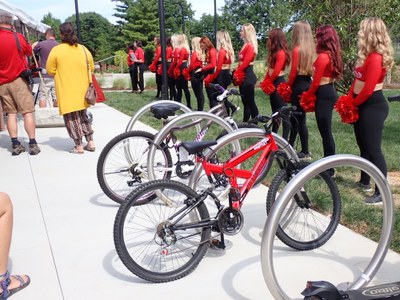 Three Cheers For Bike Parking at the New Residence Hall Grand Opening Aug. 2022